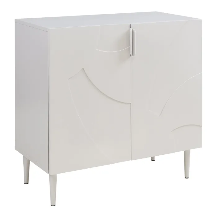 Buffet Starvili avec 2 portes 75 x 76 x 38 cm beige en.casa