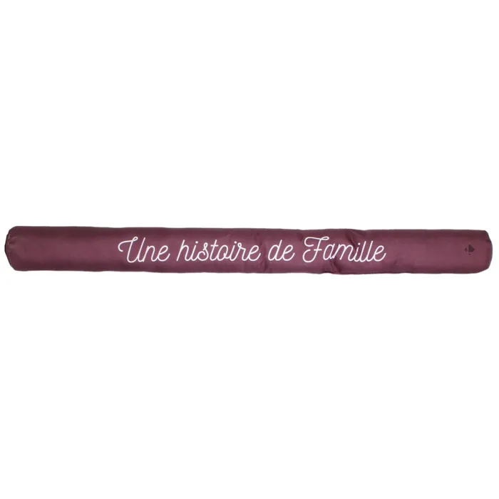 Boudin de porte 80 cm EN FAMILLE Rouge Bordeaux Histoire de famille