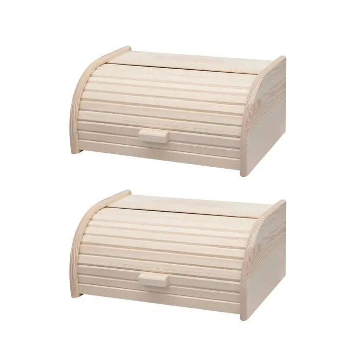 Lot De 2 Huches À Pain En Bois Boissellerie