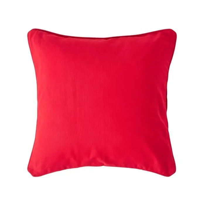 Housse De Coussin Uni Rouge, 60x60cm - Homescapes
