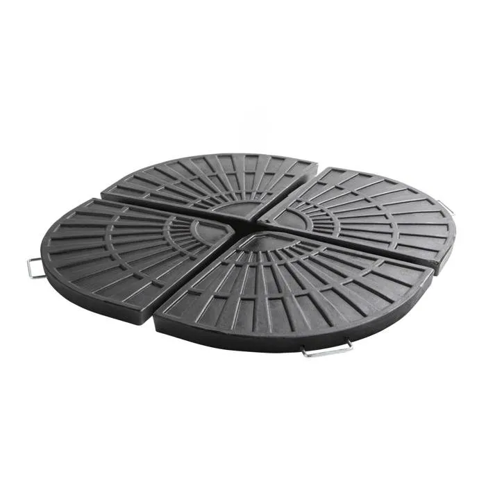 Lot de 4 dalles de parasol lestées Oviala