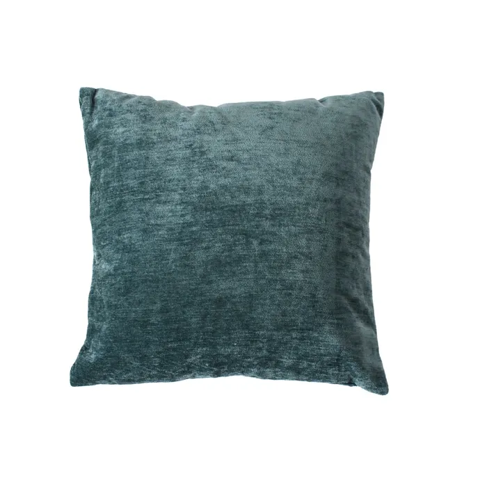 Coussin Déco En Velours "velvet" 40x40cm Bleu Canard