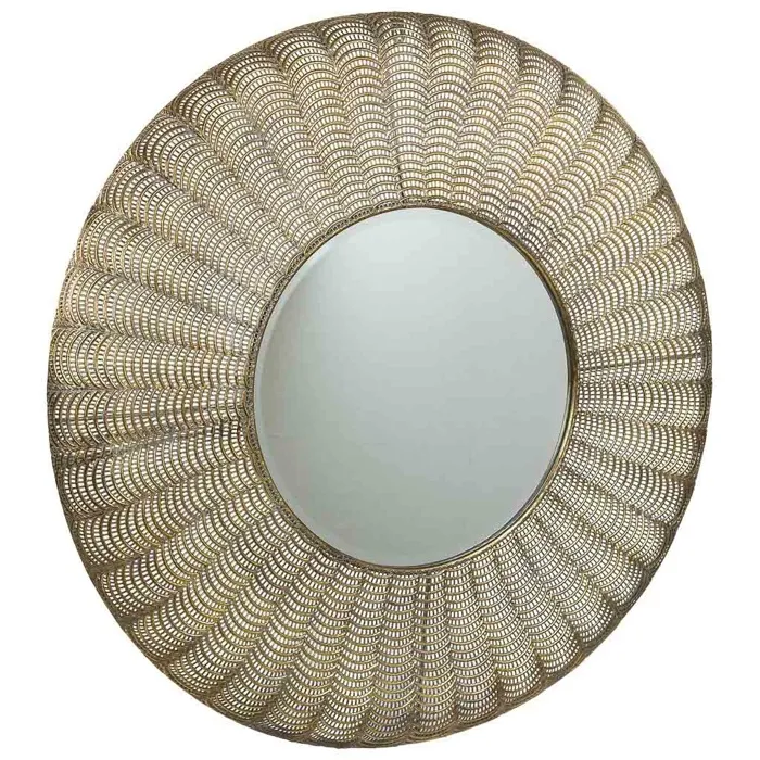 Miroir Mural Alexandra House Living Doré 5 X 80 X 80 Cm Cercle