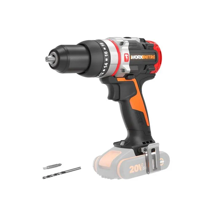 Worx Wx354.9 Perceuse À Percussion Sans Fil Noire 20 V