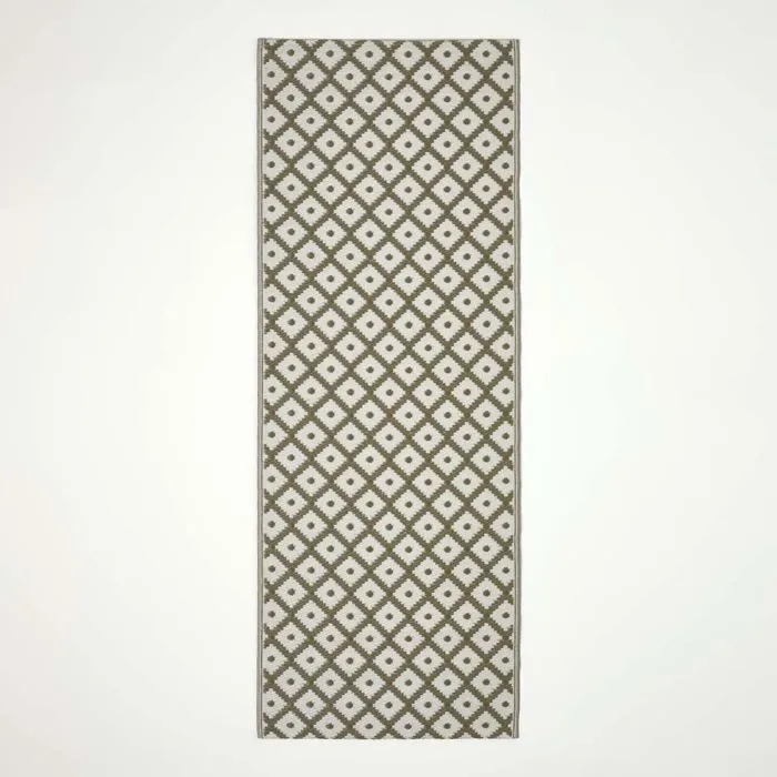 Tapis extérieur terrasse réversible - Tapis de jardin imperméable et résistant UV - May - Gris - 75x200 cm - HOMESCAPES