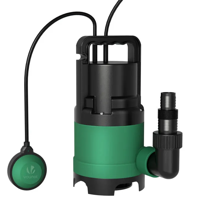 Pompe evacuation pour eaux chargees 8000L/H profondeur 7m vert VOUNOT