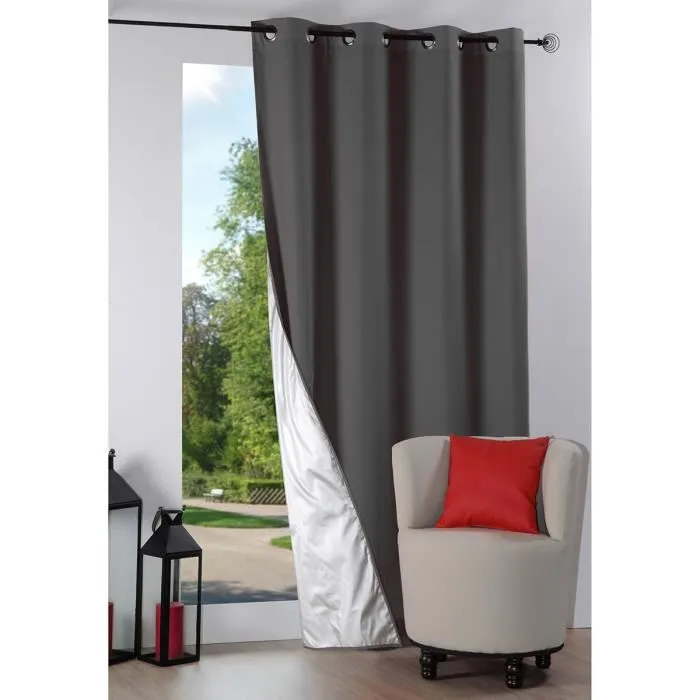 Rideau Isolant Nelson Anthracite 135x240 Cm