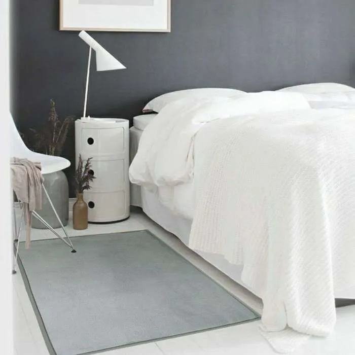 Tapis aspect velours extra-doux gris nuage 60x90