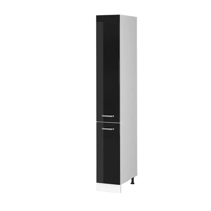 Vicco Meuble haute de cuisine Noir Haute brillance 30cm