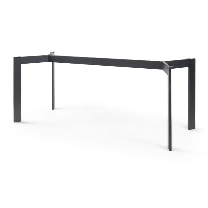 Piétement de table Verg acier laqué 140 x 70 x 72 cm noir en.casa