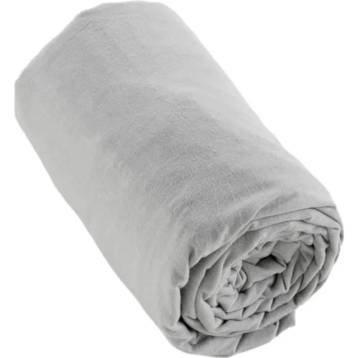 Drap Housse 140x190 +30 Cm Flanelle De Coton Candice Brume