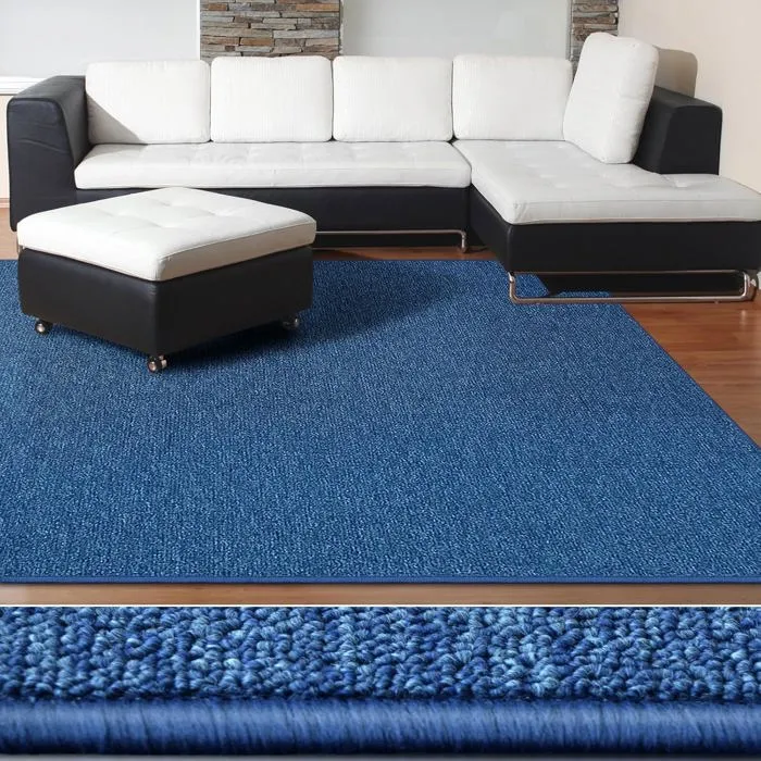 Tapis Sur Mesure, Personnalisée Pour Tous Vos Espaces, Bleu Foncé 100 X 100 Cm