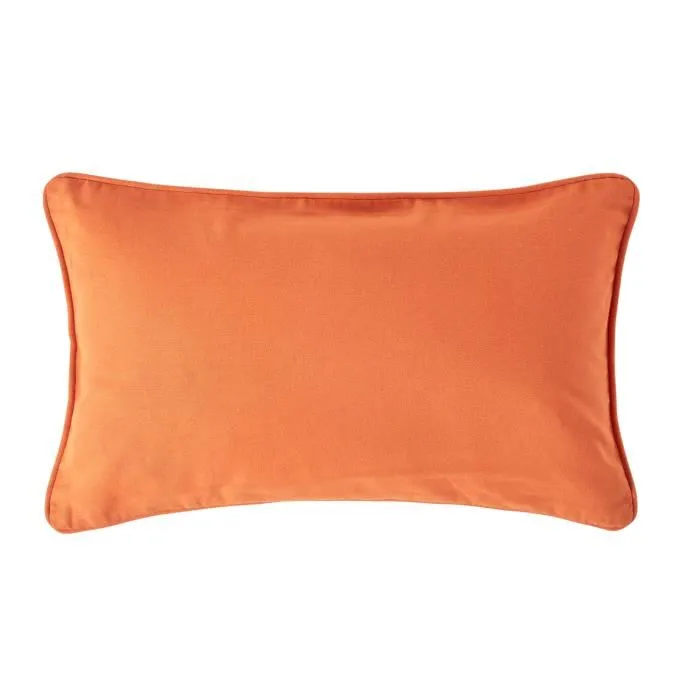 Housse Coussin Uni Terracotta 30x50cm - Homescapes