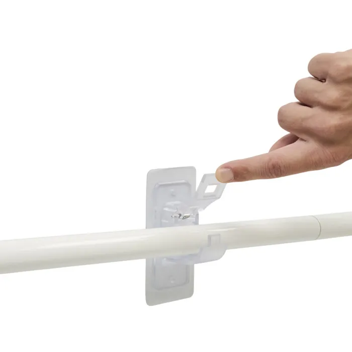 Lot de 2 Supports de Tringle à Rideaux - JE CHERCHE UNE IDEE - Sans Perçage - Fixation Fiable
