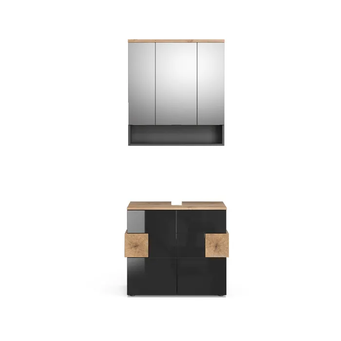 Vicco Meubles bain Anthracite 2 pièces