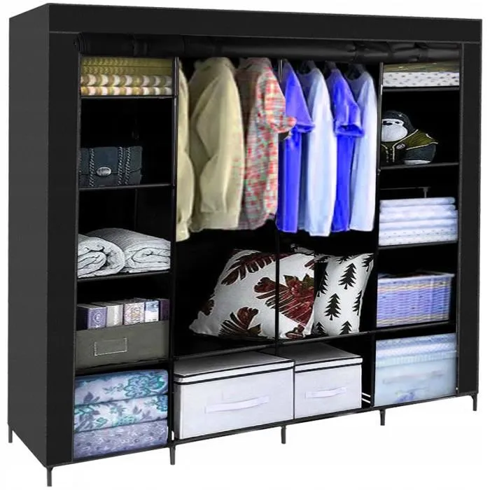Armoire Penderie Pliable En Tissu 170x170cm