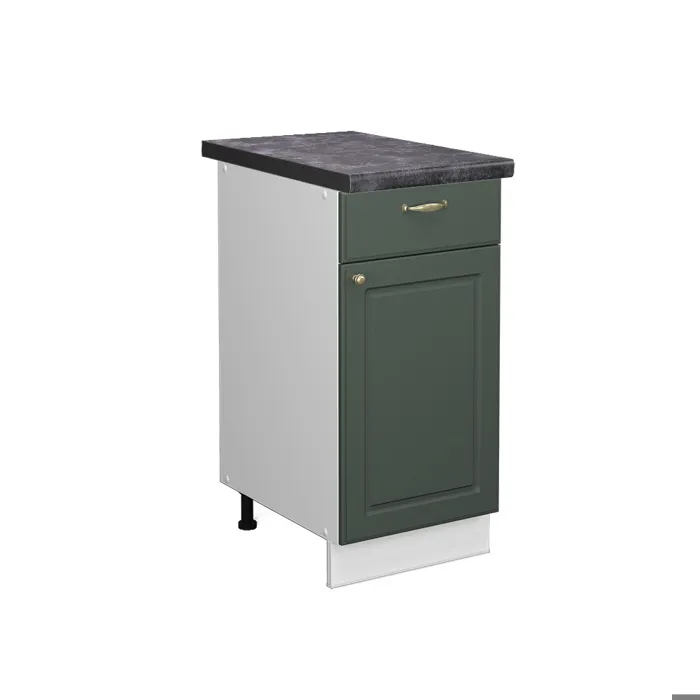 Vicco Meuble cuisine Vert Or Campagne/Blanc 40cm plan de travail Anthracite
