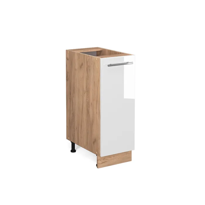 Vicco Meuble de cuisine Blanc Haute brillance 30cm sans PT