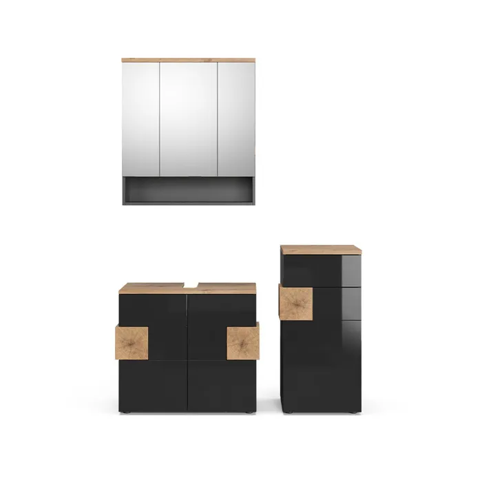 Vicco Meubles bain Anthracite 3 pièces