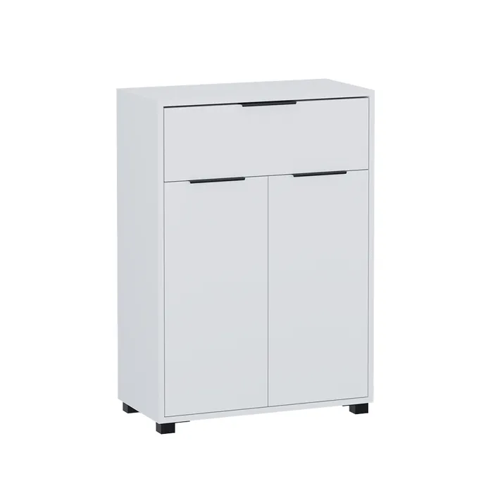 Meuble Salle De Bain Alina, Blanc, 60x86cm Avec 3 Compartiments, Vicco