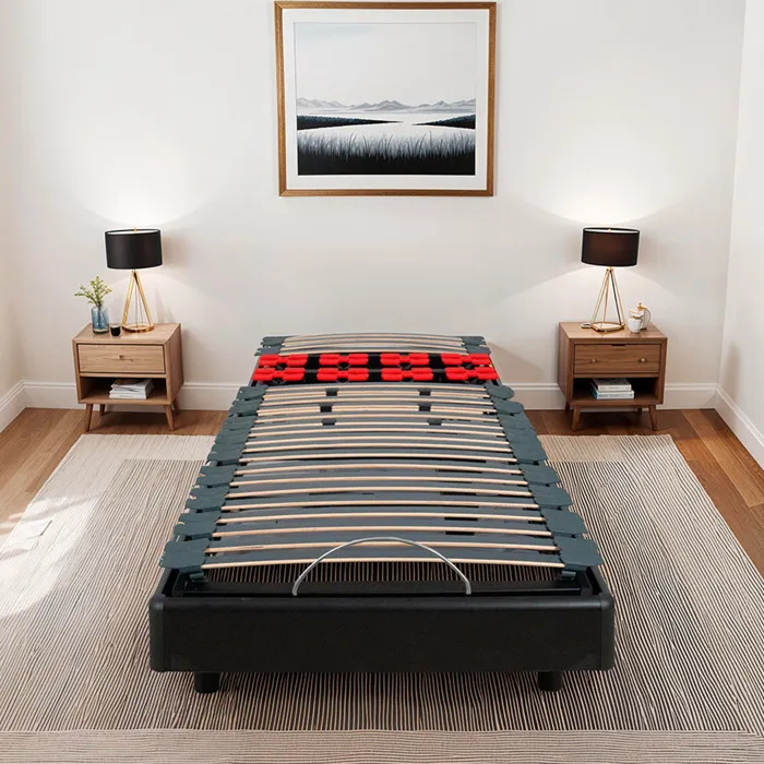 Sommier électrique Bodysoft 90x200 cm - Lattes et plots - Fabriqué en France