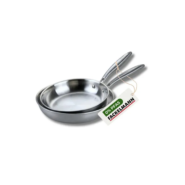 Lot De 2 Poêles De Cuisson 20/24 Cm En Inox Sans Pfas Fackelmann Vita3