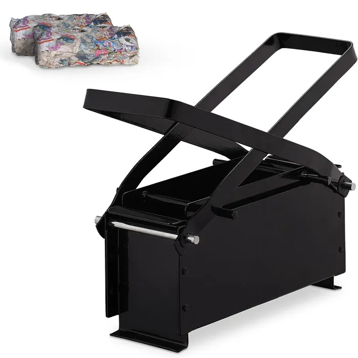 Presse à briquettes papier carton FISHTEC compacteur fer robuste noir