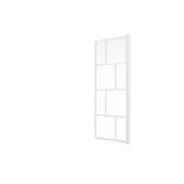 Pare baignoire pivotant - 70 x 140 cm - Blanc mat - Verre - RIVANON