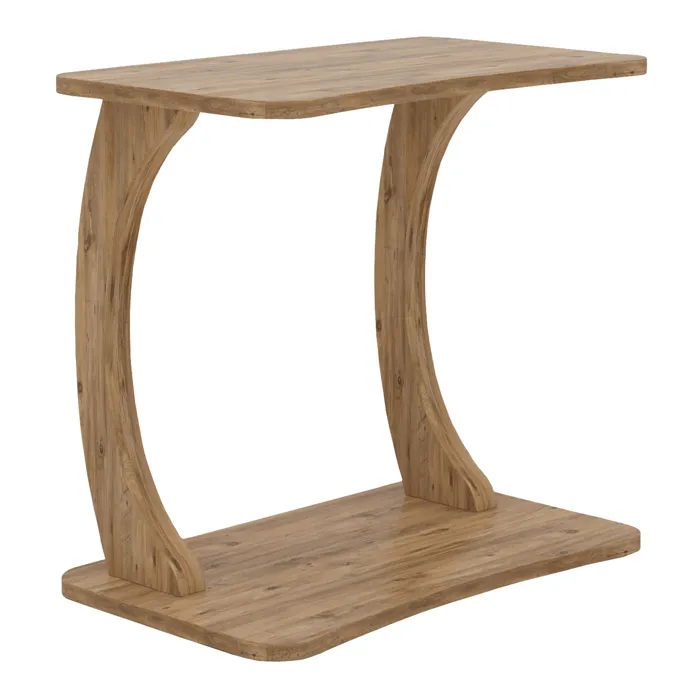 Table d'appoint Stattela à roulettes effet bois en.casa