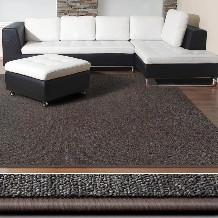 Tapis Sur Mesure, Personnalisée Pour Tous Vos Espaces, Marron Foncé 100 X 100 Cm