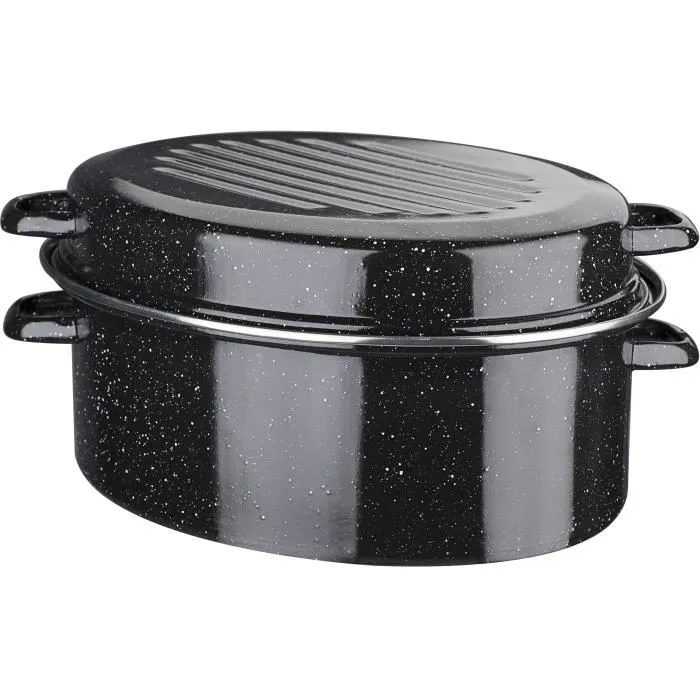 Cocotte Acier Émaillé - Daubiere Email - 32 Cm - Ovale - Induction