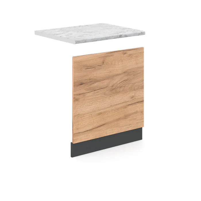 Vicco Façade Chêne doré/Anthracite 60cm plan de travail Marbre