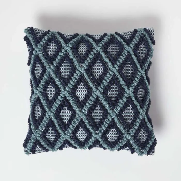 Coussin Bleu Marine Et Turquoise Tula, 45x45cm - Homescapes