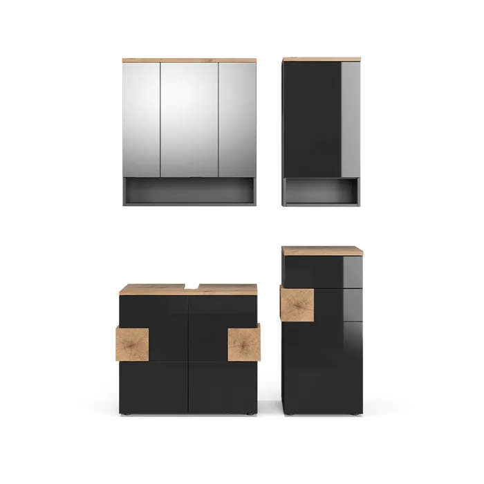 Vicco Ensemble de meubles de salle de bains Anthracite 4 pièces