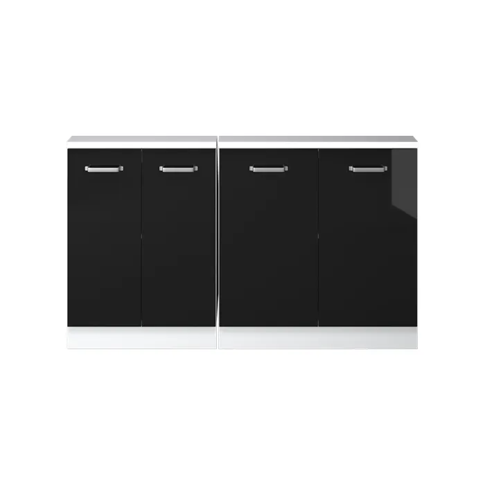 Vicco Ensembles de meuble de rangement sous pente Noir brillant/Blanc Lot de 2