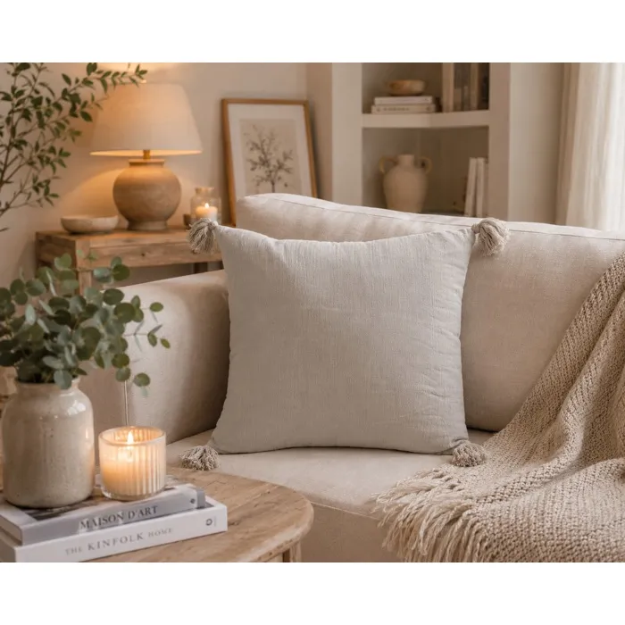 Coussin Dehoussable Gaze De Coton Nuage 40 Cm