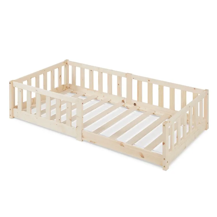 Lit enfant Tanna bois de pin 80 x 160 cm naturel en.casa