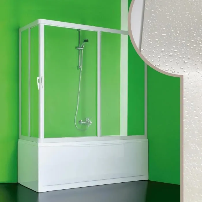 Cabine douche Pare-Baignoire 80x160 CM en acrylique mod. Nettuno avec ouverture centrale