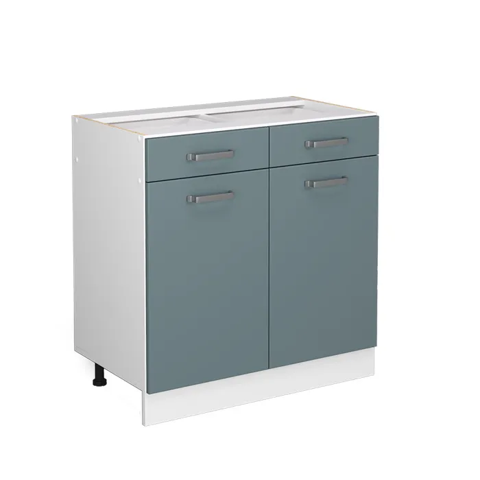 Vicco Armoire de cuisine avec tiroir Bleu-gris 80cm, sans plan de travail