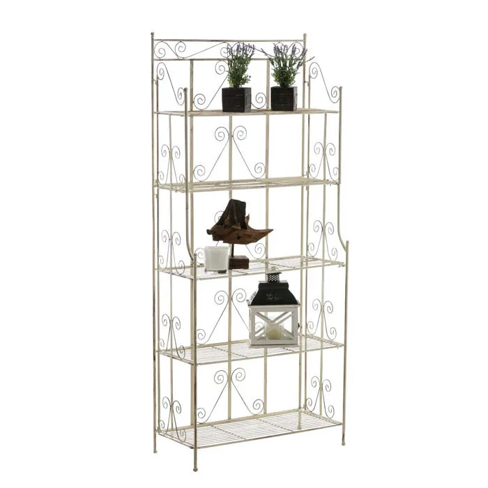 Decoshop26 Étagère sur pieds - Blanc