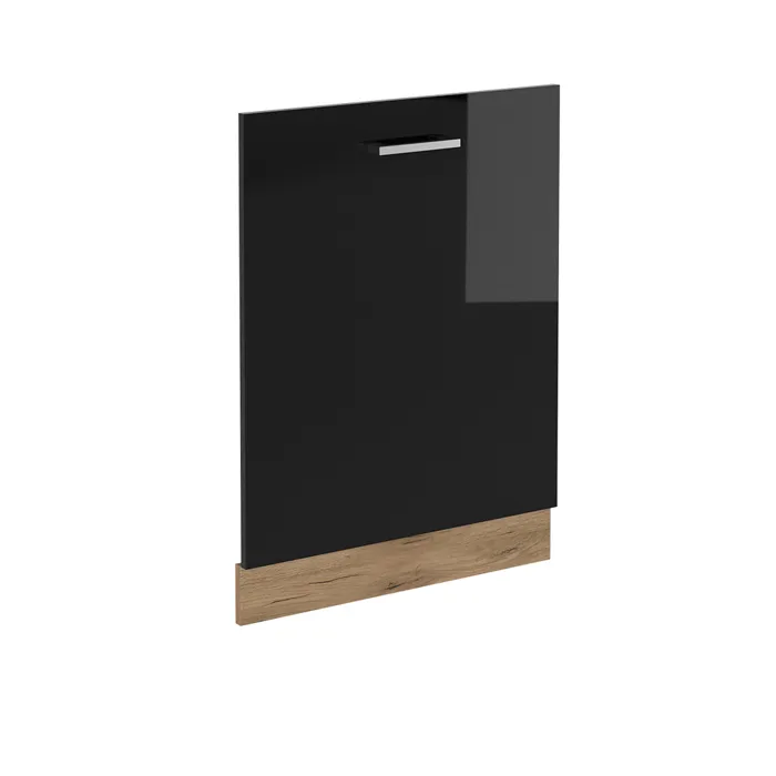 Vicco Façade de lave-vaisselle Noir Haute brillance 60cm sans PT