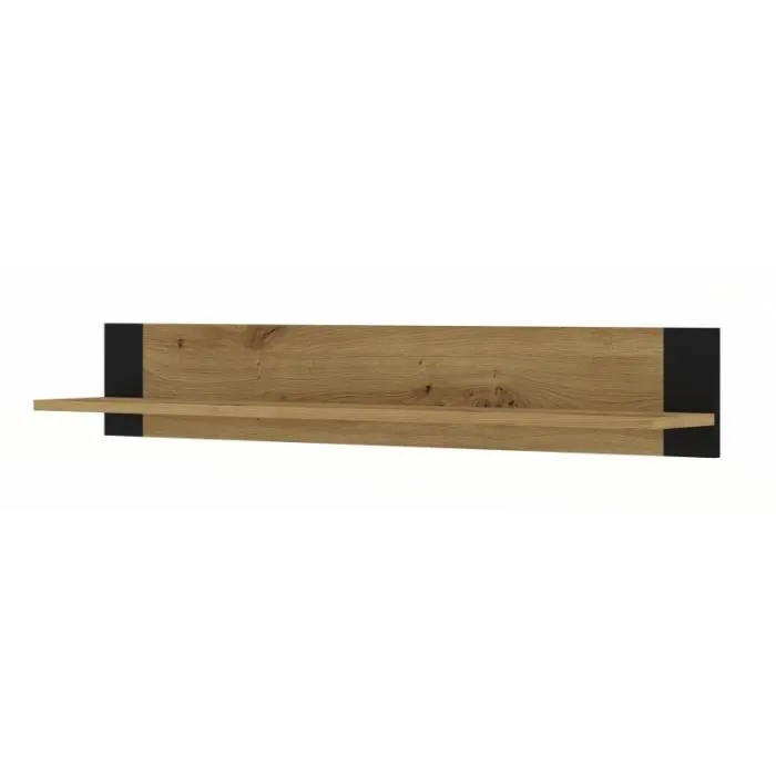 Étagère effet bois Crème et Noir