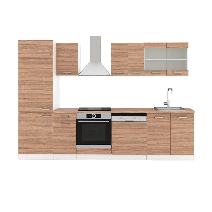 Vicco Cuisine Sonoma/blanc 300cm, PT Chêne