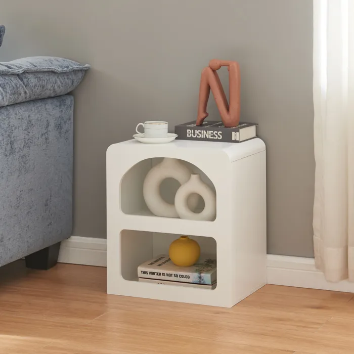 Table d'appoint Vaagaa 45 x 40 x 30 cm blanc en.casa