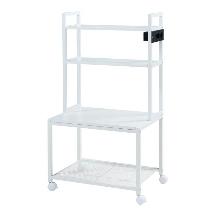 Support d'imprimante Svanaldsvipp à roulettes 100 x 55 x 38 cm blanc en.casa