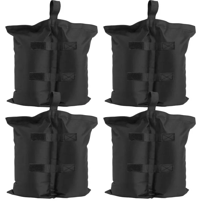 Lot De 4 Sacs De Lestage Pour Pavillon En Polyester Noir