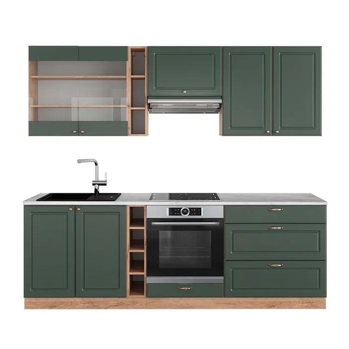 Vicco Cuisine Chêne vert et or/chêne doré 235cm, PT Marbre