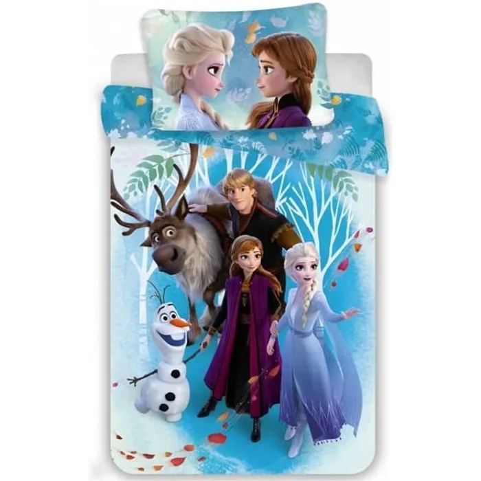 Disney - Parure De Lit En Coton "la Reine Des Neiges 5" - 140 X 200 Cm