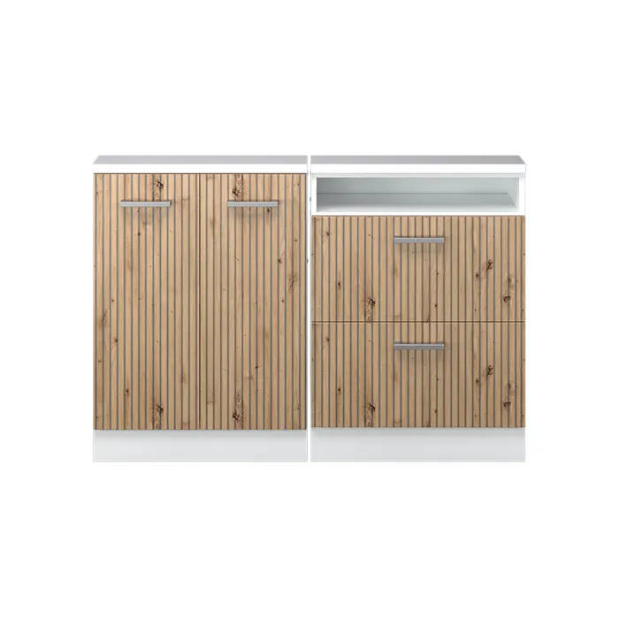Vicco Ensembles de meuble de rangement sous pente Artisan chêne/blanc Lot de 2
