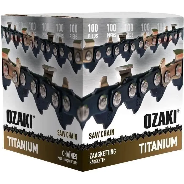 Rouleau De Chaîne De Tronçonneuse Ozaki Semi-carrée.325.050 100 Pieds Avec Induction Titane Des Couteaux.